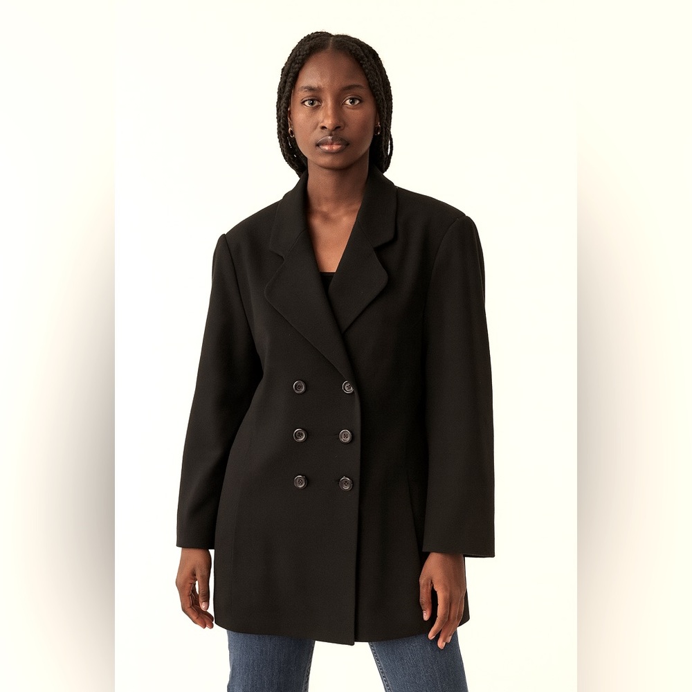 Vintage Clichy Oversized Double-Breasted Blazer
